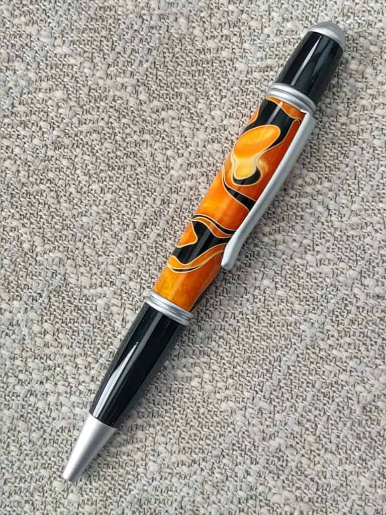 This Lava Acrylic Gatsby twist pen is made with love by Blackbear Designs! Shop more unique gift ideas today with Spots Initiatives, the best way to support creators.