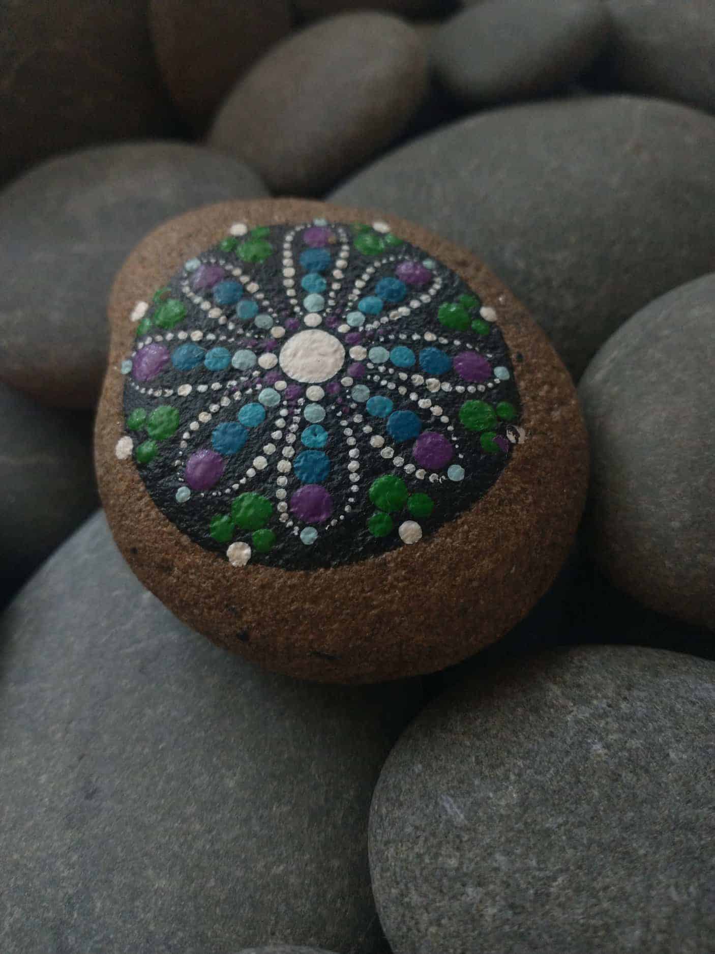This Flower Mandala is made with love by Amber Stones! Shop more unique gift ideas today with Spots Initiatives, the best way to support creators.